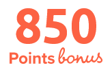 850 Points Bonus