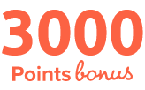 3000 Points Bonus
